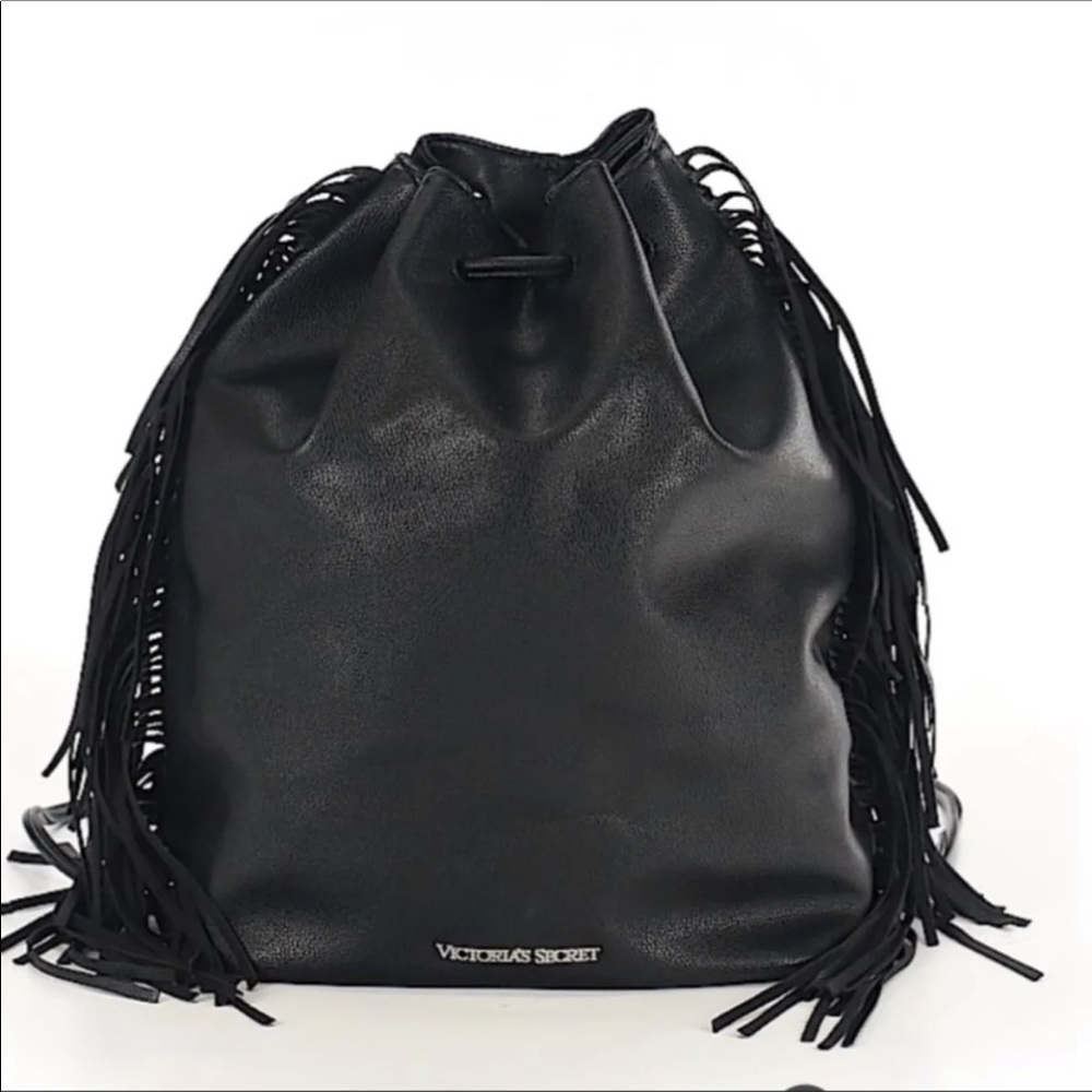 Victoria Secret Black Fringe Backpack